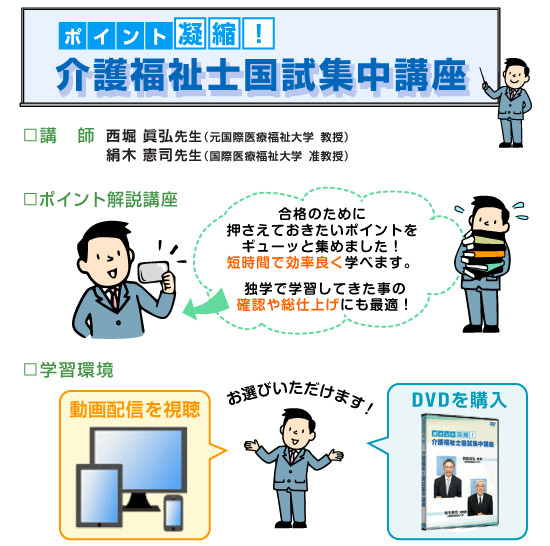 ニュース - ポイント凝縮！介護福祉士国試集中講座DVD発売開始 | 医療